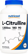 L-Citrulline Nutricost 1500mg – Pump y Rendimiento (60 cápsulas)