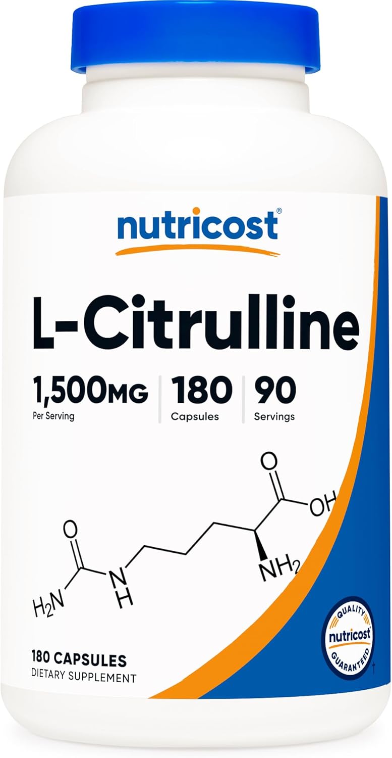 L-Citrulline Nutricost 1500mg – Pump y Rendimiento (60 cápsulas)