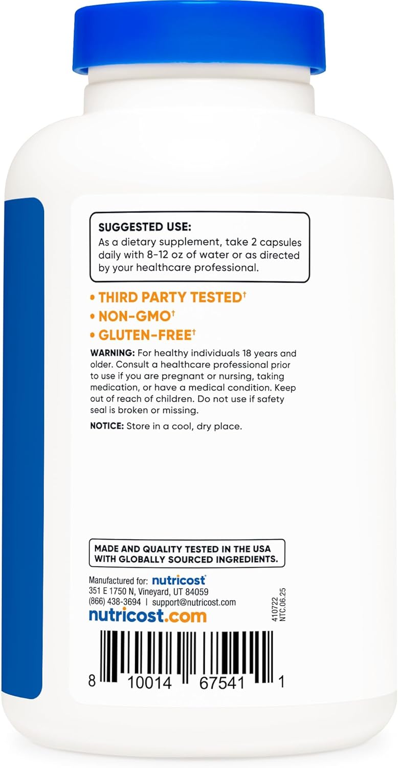 L-Citrulline Nutricost 1500mg – Pump y Rendimiento (60 cápsulas)