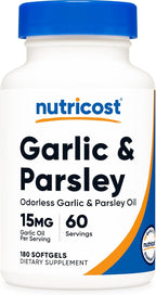 Garlic & Parsley 15mg (180 Softgels) – Soporte Cardiovascular y Bienestar