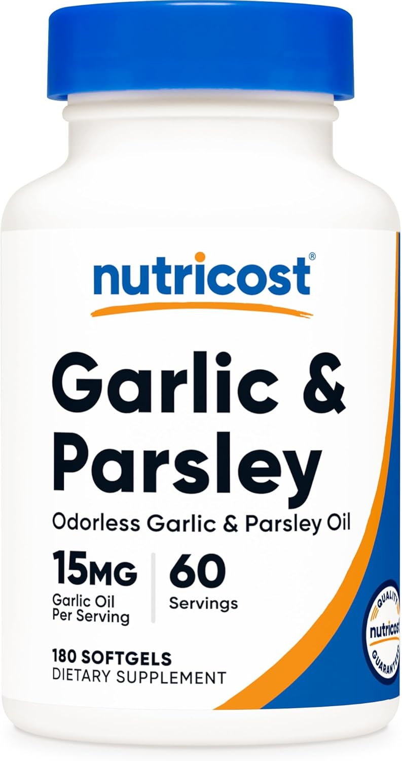 Garlic & Parsley 15mg (180 Softgels) – Soporte Cardiovascular y Bienestar