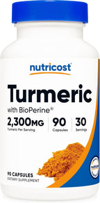 Turmeric with BioPerine 2300mg (90 cápsulas) – Soporte Antiinflamatorio y Articulaciones
