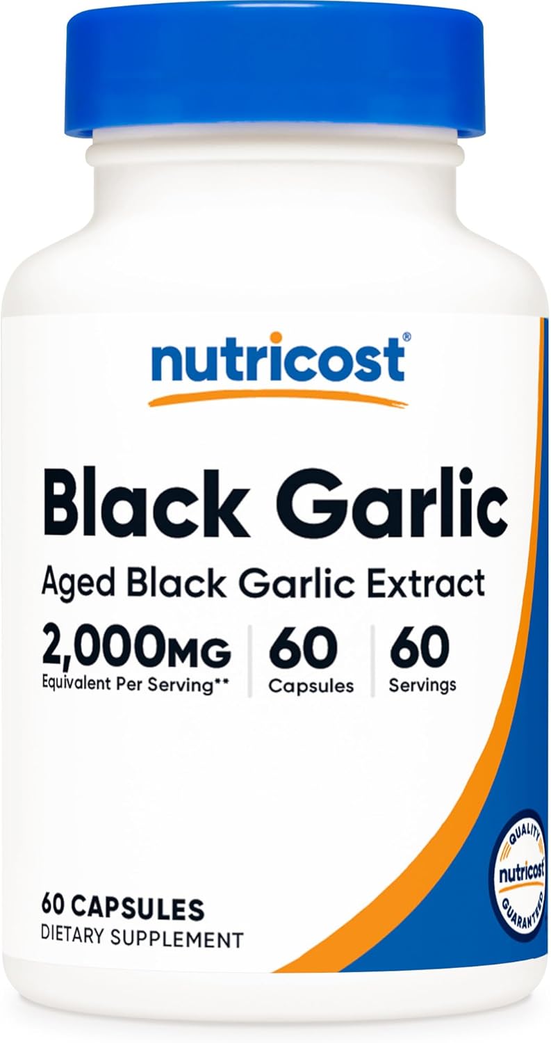 Black Garlic 2000mg (60 cápsulas) – Antioxidante y Salud Cardiovascula