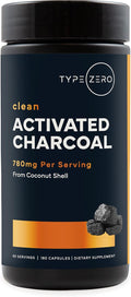 Type Zero Activated Charcoal – Soporte Digestivo y Detox (780 MG, 180 Cápsulas)