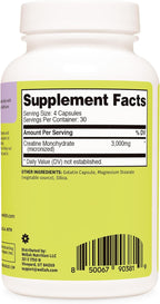 Creatine Monohydrate Wellah 3000mg – Fuerza y Rendimiento (120 cápsulas)
