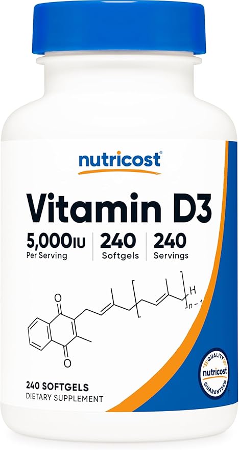 Vitamin D3 5000 IU – Energía e Inmunidad (240 softgels)