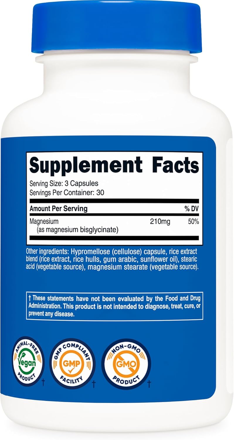 Magnesium Glycinate 400mg (120 cápsulas) – Relajación y Sueño Profundo