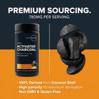Type Zero Activated Charcoal – Soporte Digestivo y Detox (780 MG, 180 Cápsulas)