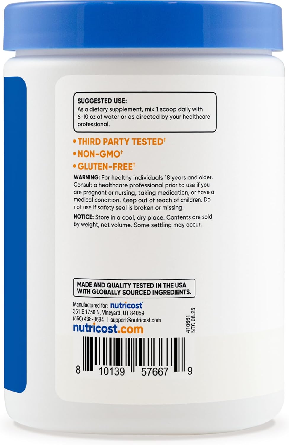 NAC + Glycine 4000mg (Unflavored) – Detox, Recuperación y Bienestar