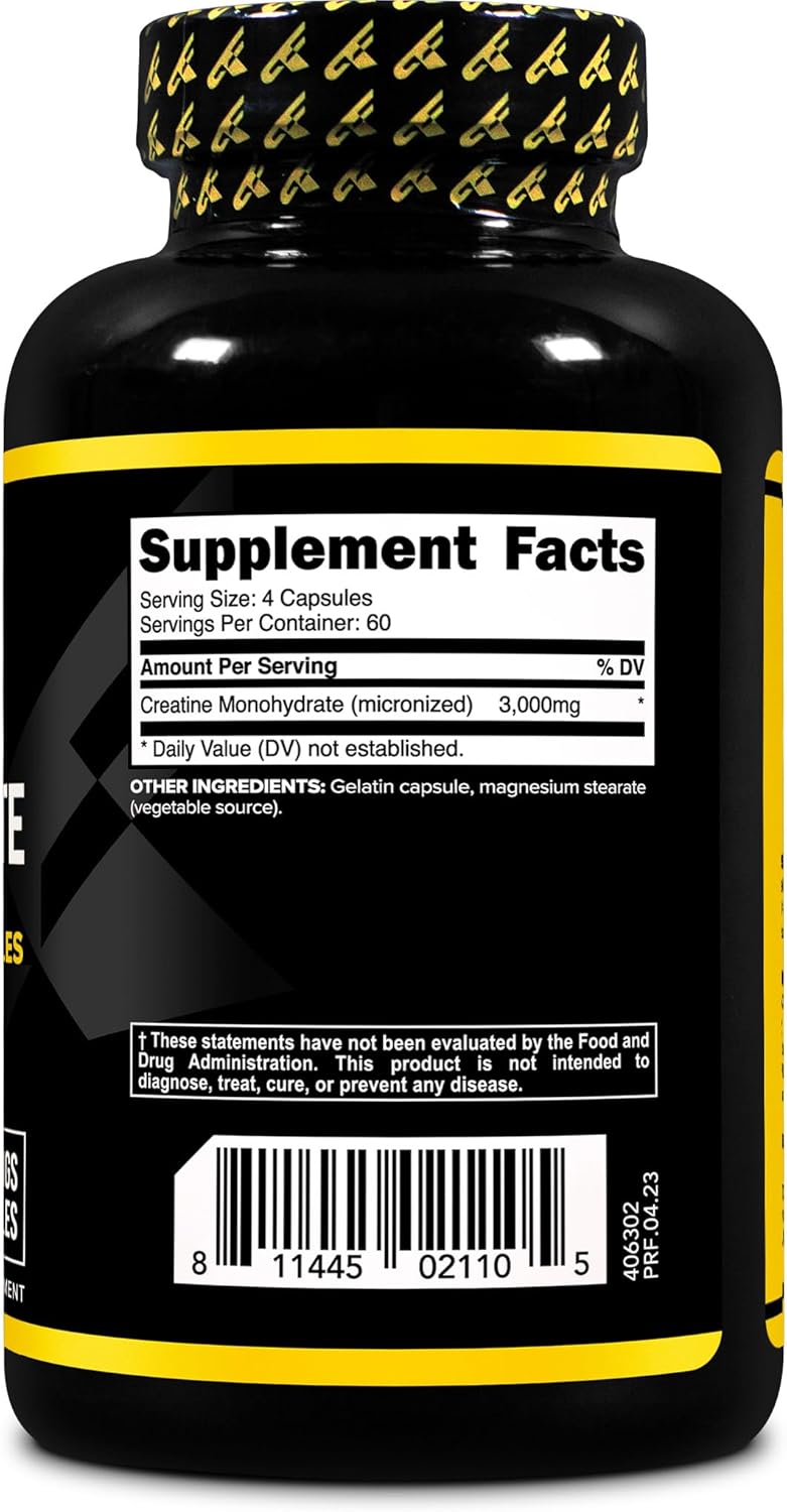 Creatine Monohydrate Primaforce 3000mg – Fuerza y Rendimiento (240 cápsulas)