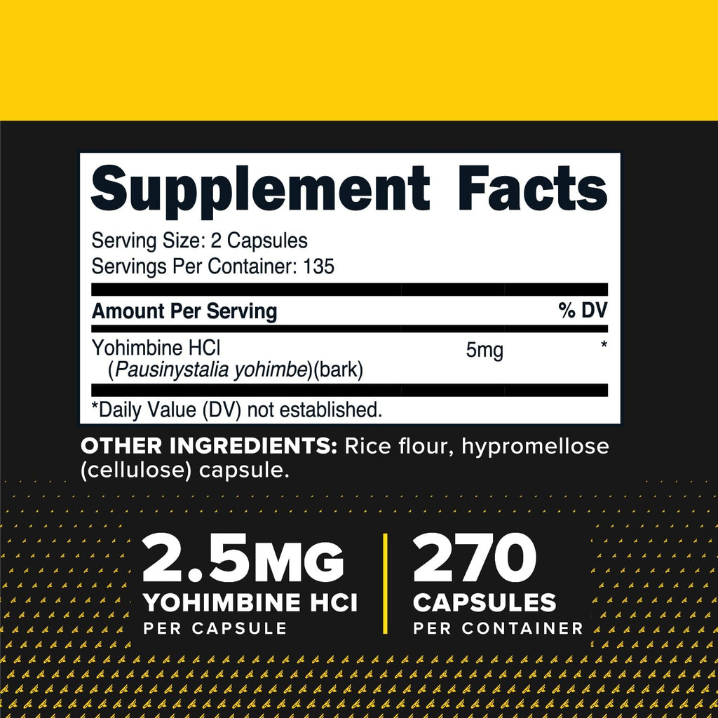 Yohimbine Primaforce – Quema de Grasa y Energía (2.5mg, 270 cápsulas)