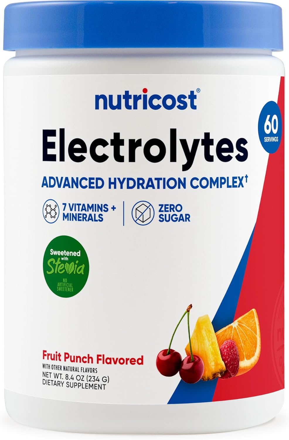 Electrolytes Powder Fruit Punch – Hidratación y Rendimiento (60 Servings)