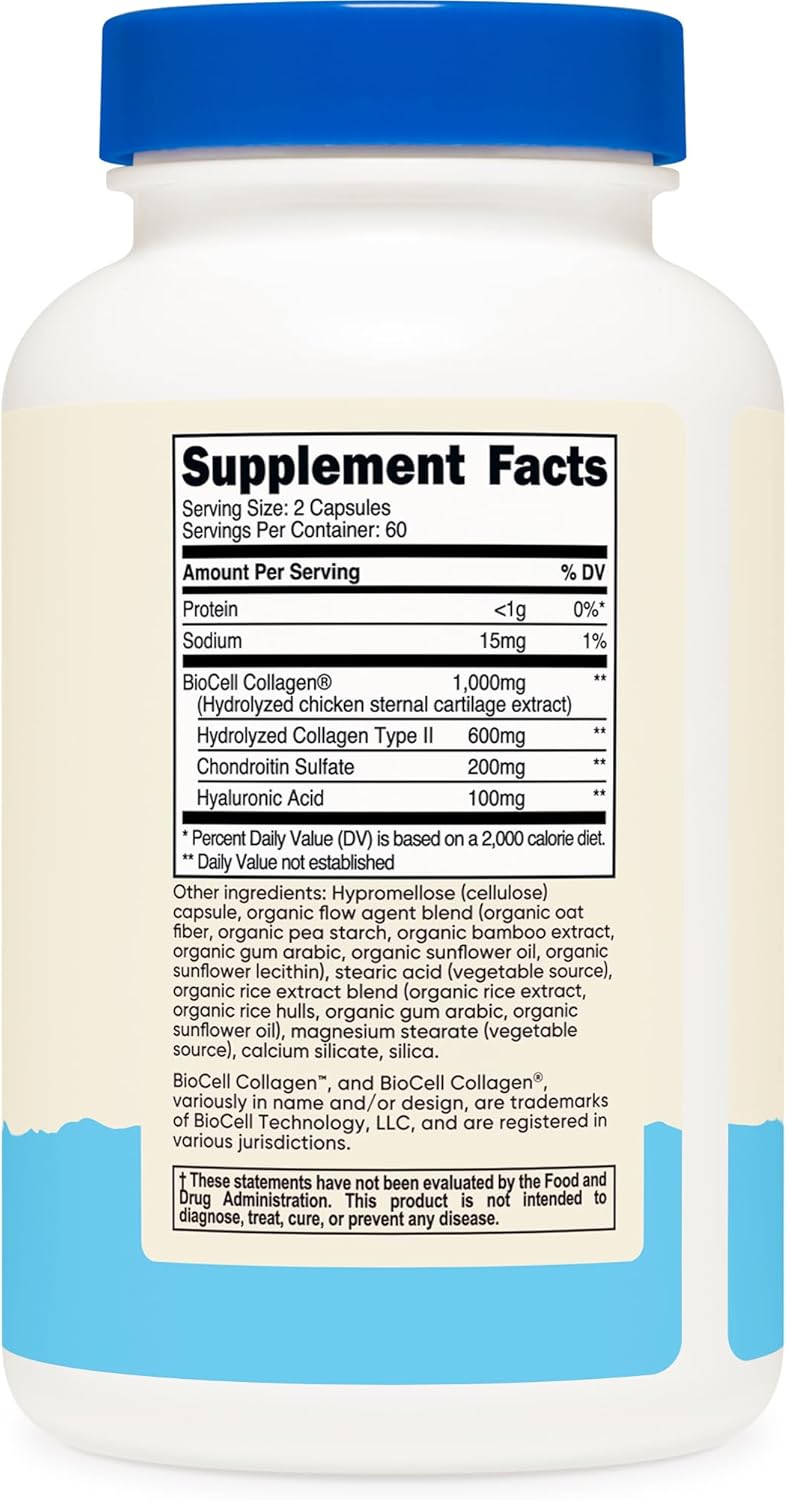 BioCell Collagen 1000mg (120 cápsulas) – Piel, Articulaciones