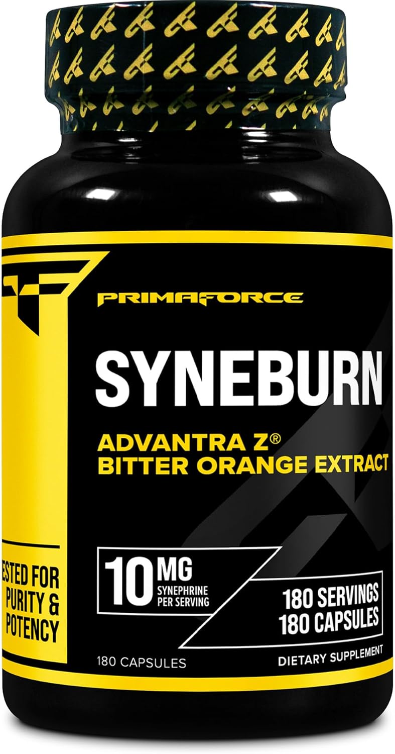 Syneburn Primaforce – Energía y Quema de Grasa (10mg, 180 cápsulas)