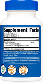 Black Garlic 2000mg (60 cápsulas) – Antioxidante y Salud Cardiovascula