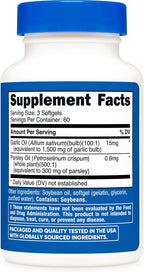 Garlic & Parsley 15mg (180 Softgels) – Soporte Cardiovascular y Bienestar