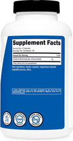 Creatine Monohydrate Capsules 3000mg (180 cápsulas) – Fuerza y Rendimiento sin Mezclar