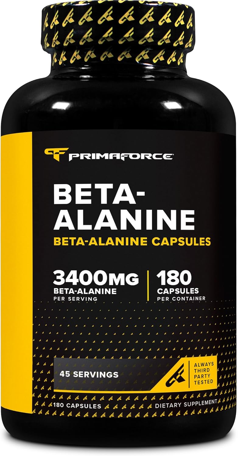 Beta-Alanine Primaforce 3400mg – Resistencia y Rendimiento (180 cápsulas)
