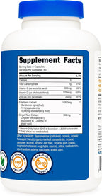 Elderberry + Vitamin C & Zinc 1300mg (180 cápsulas) – Soporte Inmunológico Completo