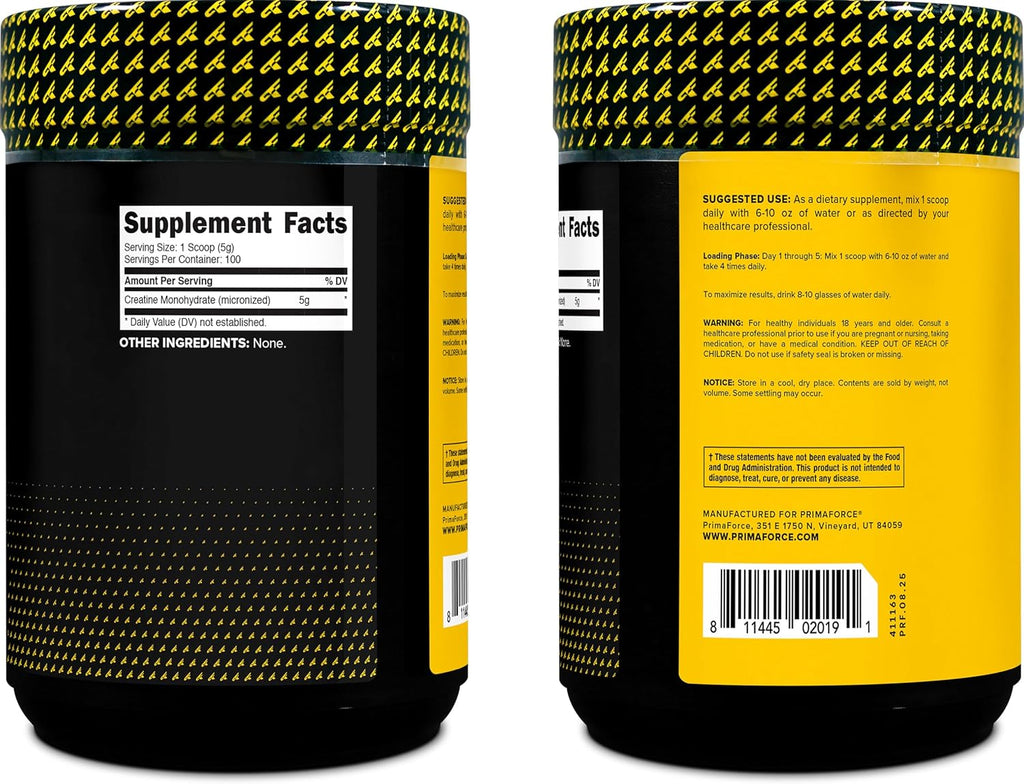 Creatine Monohydrate Primaforce – Fuerza y Rendimiento (500g)