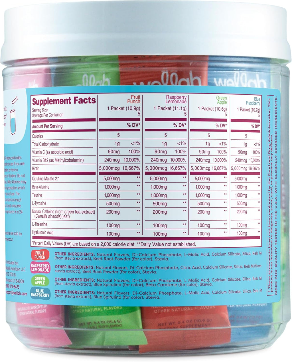 Wellah Pre-workout [20 PACK] [Variety Pack]