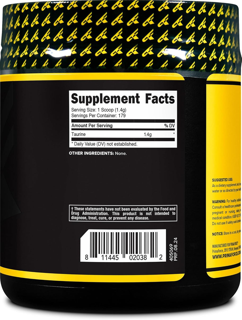 Taurine Powder Primaforce – Rendimiento y Recuperación (250g)