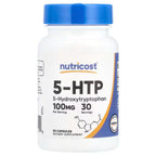 5-HTP Nutricost 100mg – Sueño y Estado de Ánimo (30 cápsulas)