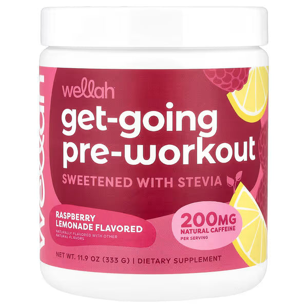 Pre-Workout Wellah – Energía y Enfoque (Raspberry Lemonade, 30 servings)