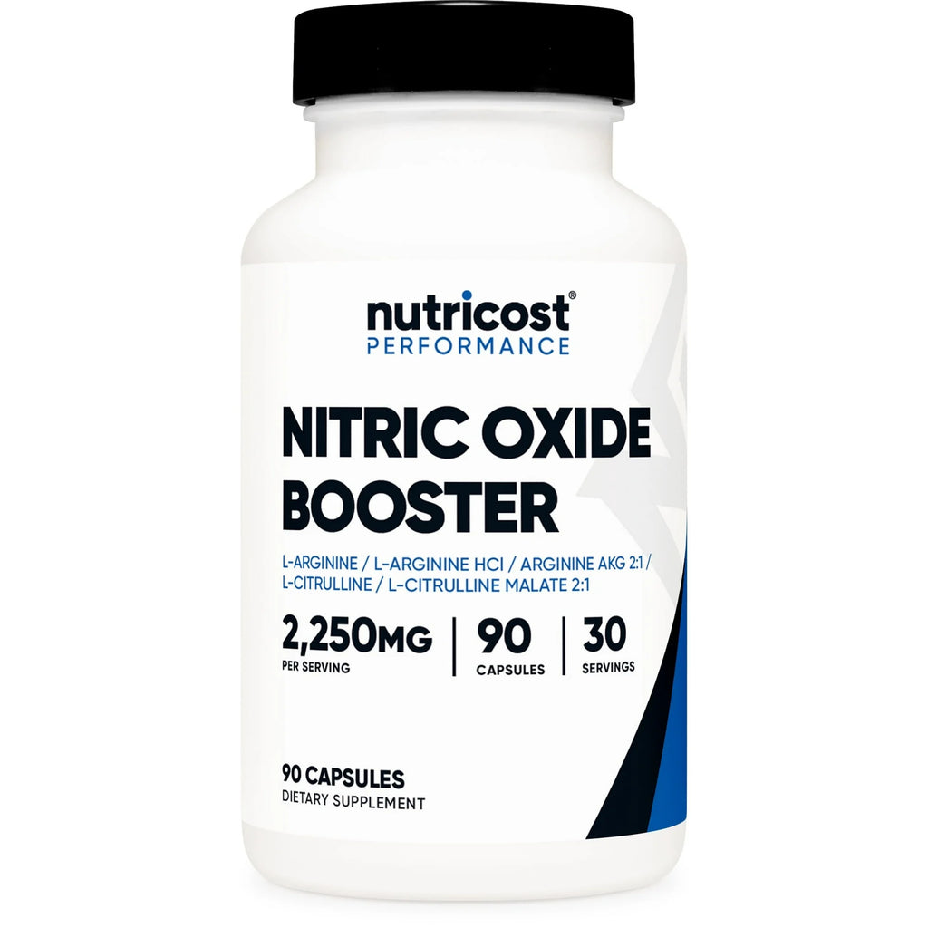 Nutricost Nitric Oxide Booster – Pump y Rendimiento (750 MG, 90 Cápsulas)