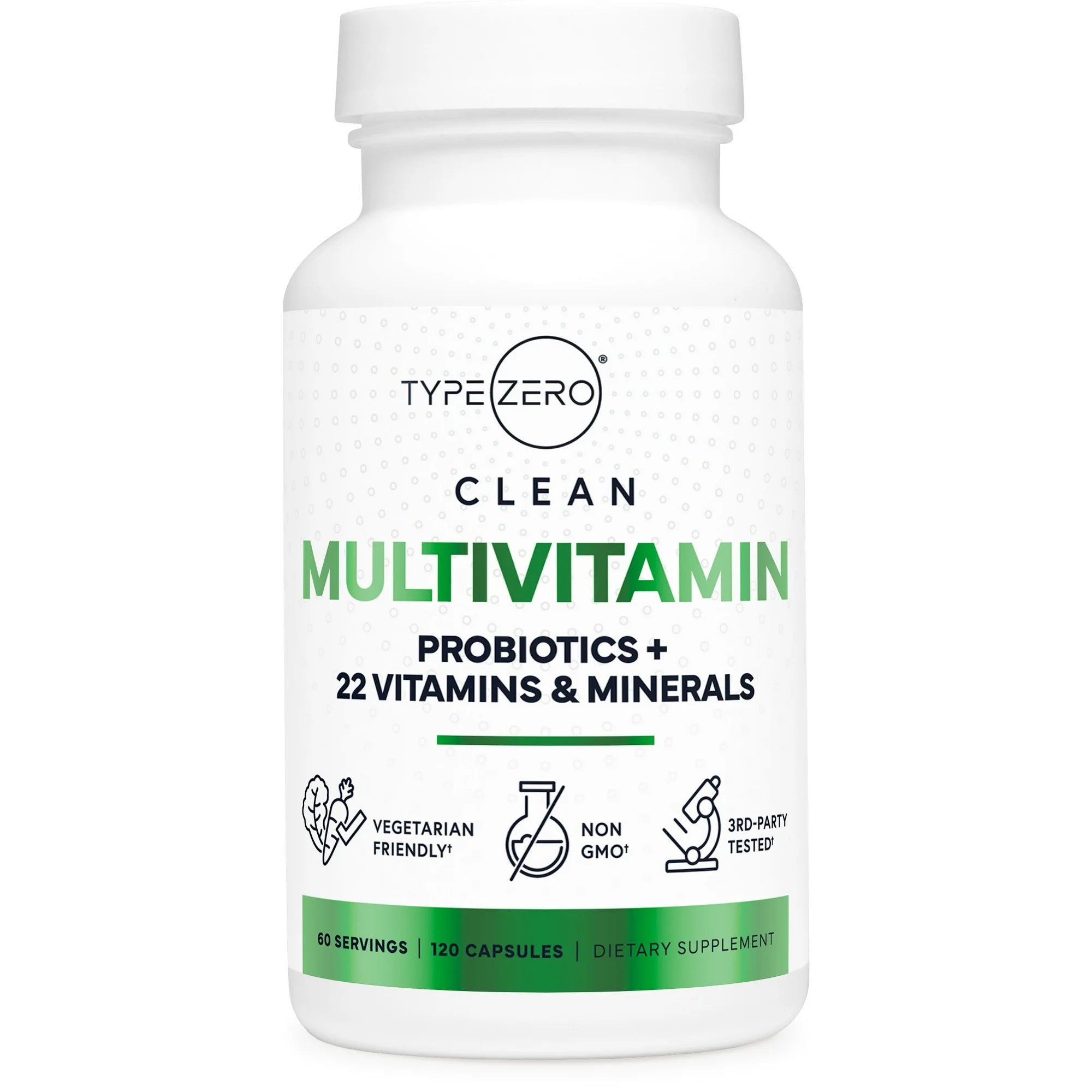 Type Zero Multivitamin – Energía y Salud Diaria (1300 MG, 120 Cápsulas)