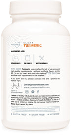 Type Zero Turmeric + Bioperine – Soporte Antiinflamatorio (2300 MG, 120 Cápsulas)